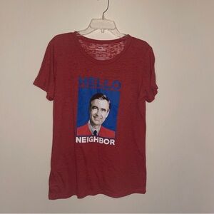 Red Graphic Mr. Rogers T-Shirt - Hello Neighbor